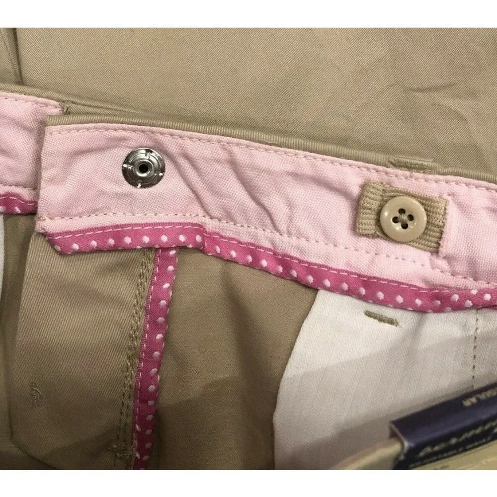 New GAP Kids Girls Tan Khaki Long Bermuda Chino Shorts Adjustable Waist 8